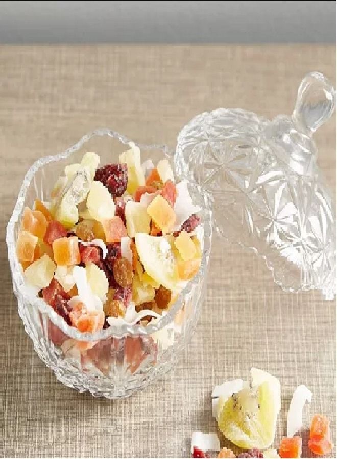 هوم بوكس وعاء حلوى بتصميم كريستالي مزود بغطاء شفاف 10.5سم - Image 2