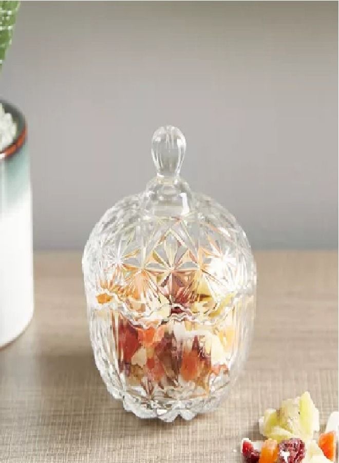 هوم بوكس وعاء حلوى بتصميم كريستالي مزود بغطاء شفاف 10.5سم - Image 1