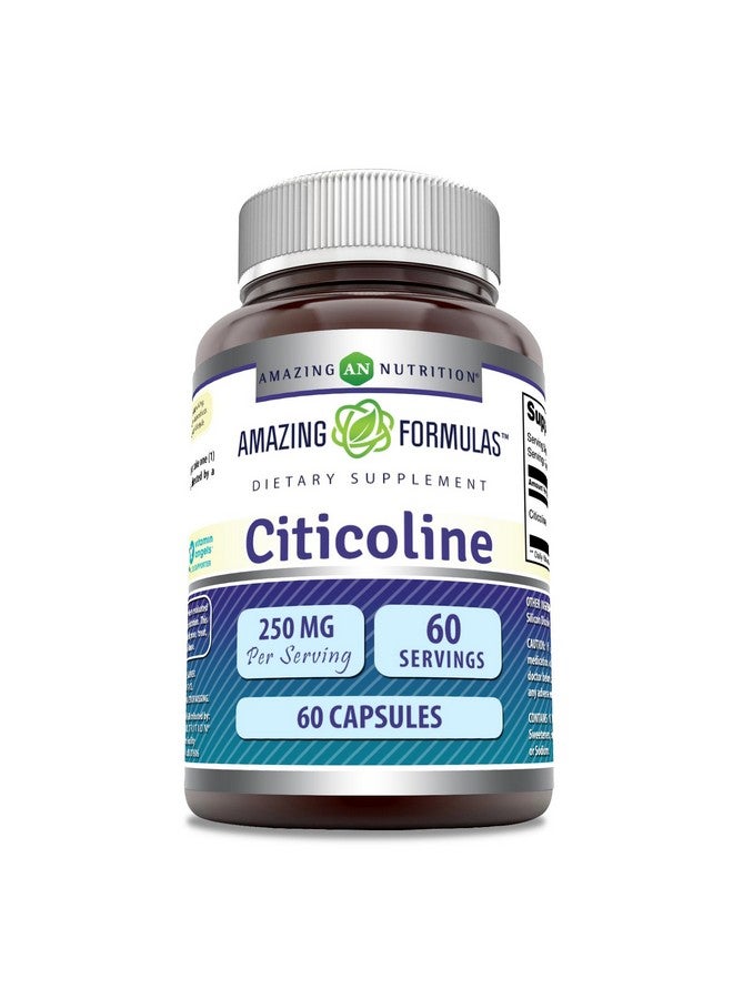 Amazing Nutrition Amazing Formulas Citicoline 250 mg | Capsules Supplement | Non-GMO | Gluten Free | Made in USA (60 Count) - Image 1