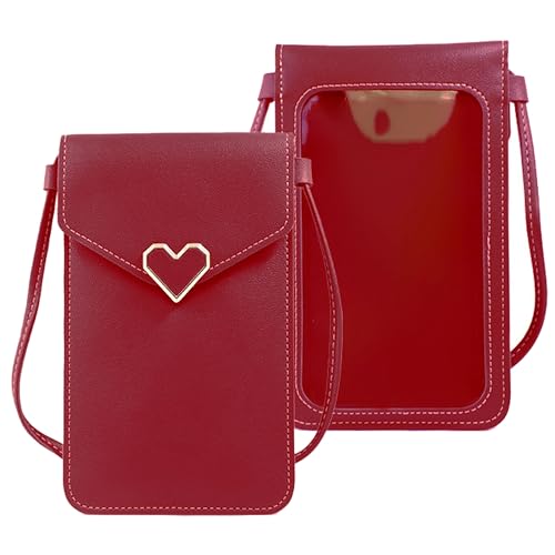 Kraptick Phone Sling Bag for Women - Phone Holder Sling Bag, Phone Crossbody Case, Hands-Free Phone Bag (Red) - Image 1