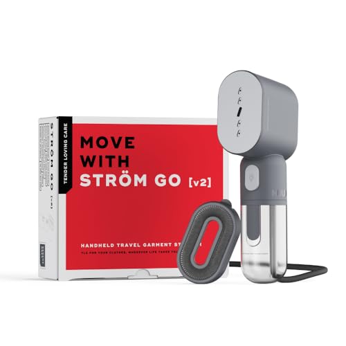 NUUK STROM GO V2 Super Compact and Lightweight Travel Garment Steamer For Clothes | FREE Heat Resistant Travel Pouch | Vertical & Horizontal Steaming | 20g/min Steam | 30 Sec Heat Up - Image 1