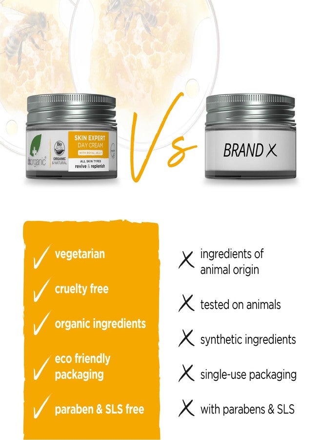 dr.organic كريم النهار من دكتور أورجانيك مع غذاء ملكات النحل 50 مل - Image 2