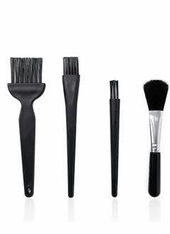 KASTWAVE Keyboard Brush, Anti Static Brushes, PC Cleaning Kit, Dust 4 Pcs Small Portable Plastic Handle Nylon Computer Brush Kit, Black  - Image 1