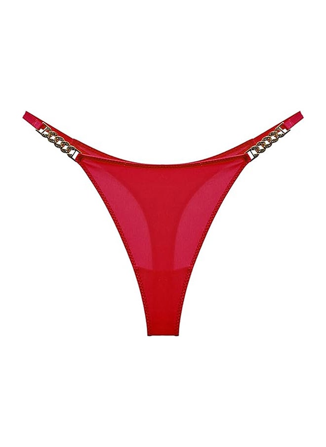 MARGOUN Women Panties Low Waist Underwear Soft Breathable Lingerie G String Comfort Seamless Underwear Red  - Image 3