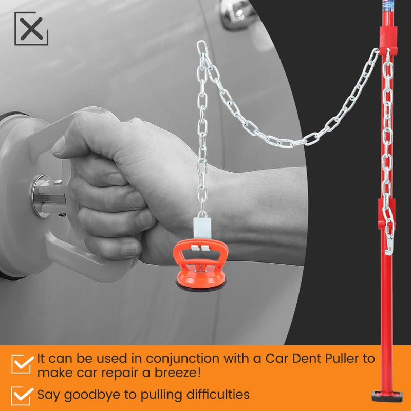 Puzau ð™ð™¥ð™œð™§ð™–ð™™ð™šð™™ Boats and Cars Smoothing Tool, Hustler Stick Tool Auto Body Can Withstand 2200 Pounds of Pulling Force, Dent Tools are Used for Body, Bumper, Hood, Hull and Deck Dent Fix (Red) - Image 5