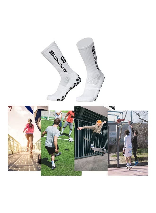 Cuken 3 Pairs Sports Running Socks, Non Slip Grip Socks, Breathable Football Soccer Socks with Ankle Grips, Moisture Wicking Athletic Socks for Men, Training, Soccer, Rugby, Basketball, Running - Image 4
