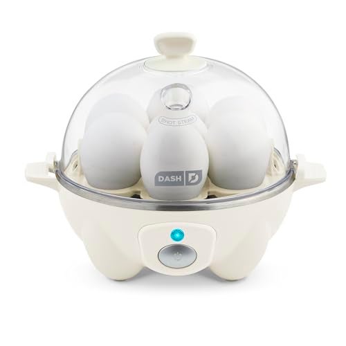 DASH Rapid Egg Cooker: 7 Egg Capacity Electric Egg Cooker for Hard Boiled Eggs, Poached Eggs, Scrambled Eggs, or Omelets with Auto Shut Off Feature - Cream - Image 1