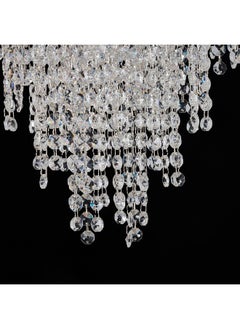 DANUBE HOME Danube Home Florio Crystal Chandelier For Bedroom| 9- Lights Indoor Lighting Fixture With E14 Socket| Metal Frame With Chrome Finish| Hanging Lights|Ceiling Lights| L63xW60xH63cm (1 Year Warranty)  - Image 5