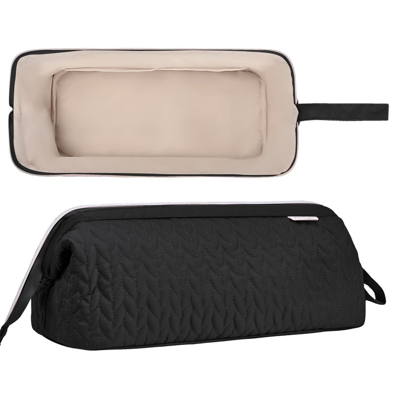 KarSyon Shark Flex Style Case for Dyson Airwrap Hair Dryer Brush Revlon Hair Tools Travel Bag Carrying Case Flat Curling Iron Organizer (Black) - Image 2