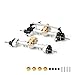 RCAWD Front and Rear Portal Axle Set for Axial SCX24 Upgrades Housing with Steel Gears Brass Worm Gears Brass Third Member Housing Brass Hex Aluminum Hop Ups Parts AXI31609 AXI31610 Silver - Image 2