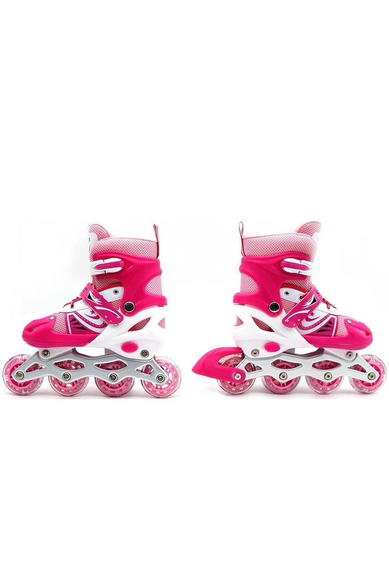 Adjustable Inline Skates for Kids with Flashing Wheels – Includes Full Protective Gear Set(Helmet,Knee, Elbow & Wrist)  – 4 Colors & 3 Sizes Available - Image 3