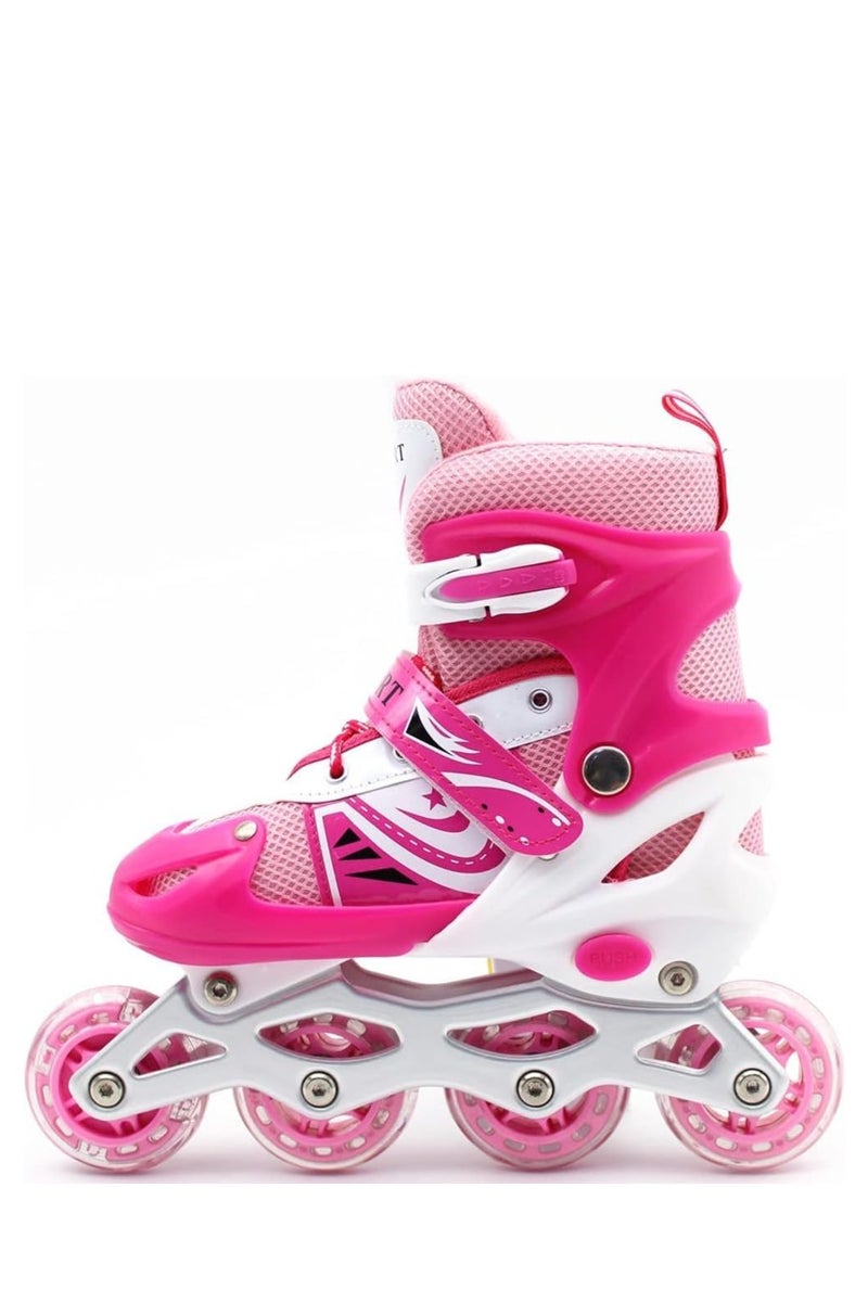 Adjustable Inline Skates for Kids with Flashing Wheels – Includes Full Protective Gear Set(Helmet,Knee, Elbow & Wrist)  – 4 Colors & 3 Sizes Available - Image 4