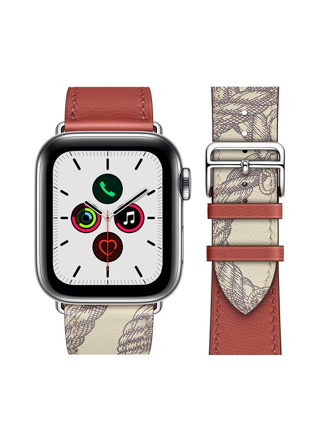 اليشمك سوار أنيق لساعة أبل ووتش سيريس 5/4/3/2/1 لون بريك بيتون - Image 2