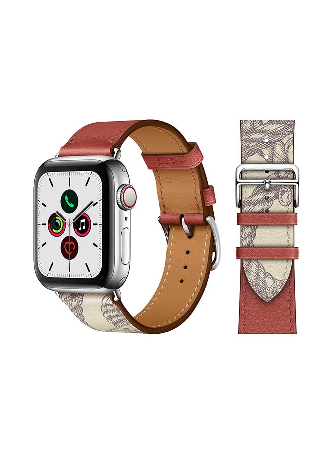 اليشمك سوار أنيق لساعة أبل ووتش سيريس 5/4/3/2/1 لون بريك بيتون - Image 1