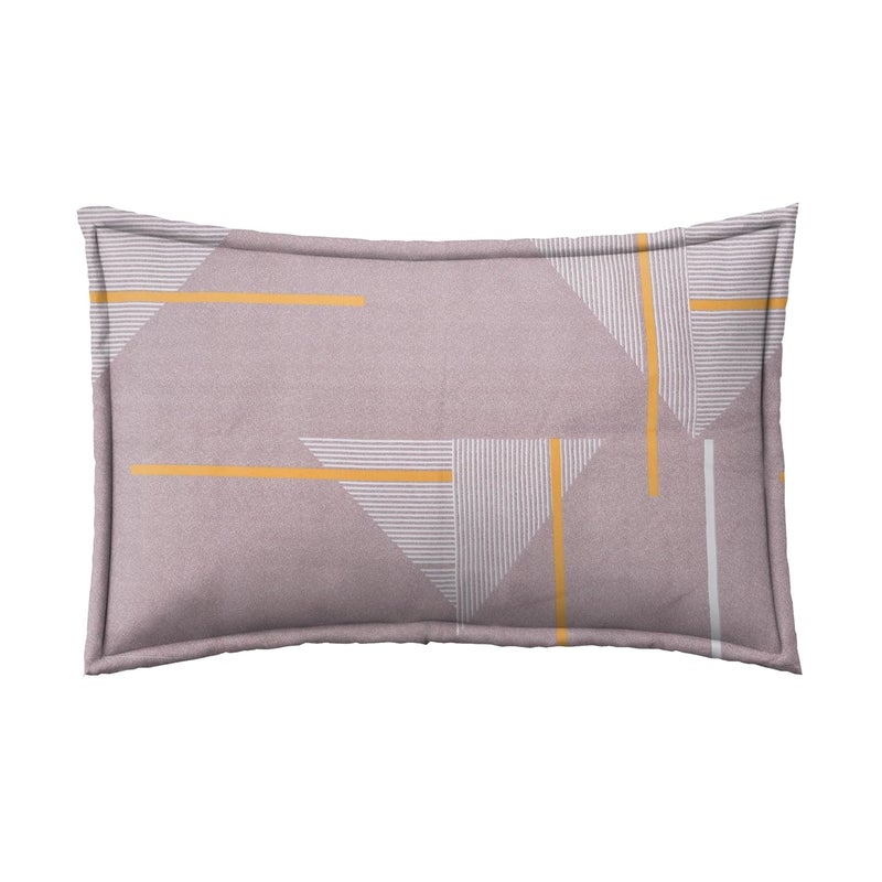 UmI. Umi Super Soft Brushed Microfiber Cotton Double Bedsheet With 2 Pillow CoversBedsheet 90X100Inches Pillow Cover 17X27Cm 144 Tc GreyPink - Image 4