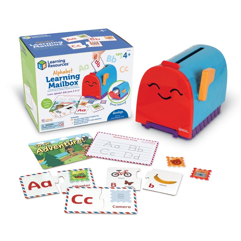 Learning Resources Alphabet Learning Mailbox - Montessori Toddler Toys, ABC Letter Tracing, Writing Practice, Manipulatives for Preschoolers, Gifts for Boys and Girls, Pretend Play, Fine Motor - Image 1