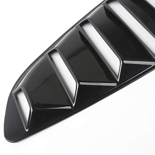 JeCar Quarter Window Louvers for Ford Mustang 2015-2023 Exterior Accessories (Black) - Image 2