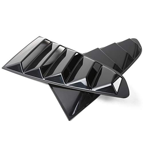 JeCar Quarter Window Louvers for Ford Mustang 2015-2023 Exterior Accessories (Black) - Image 3