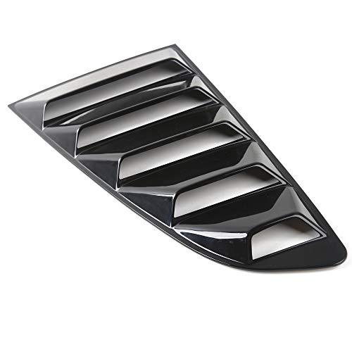 JeCar Quarter Window Louvers for Ford Mustang 2015-2023 Exterior Accessories (Black) - Image 5