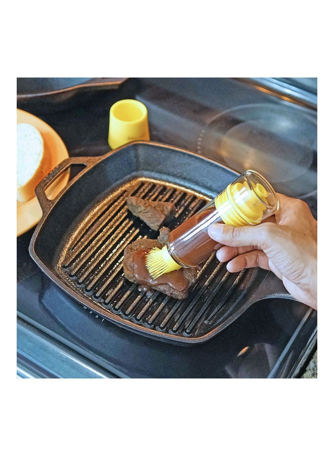 NIBEMINENT Silicone Oil Bottle Brush Yellow/Clear - Image 3