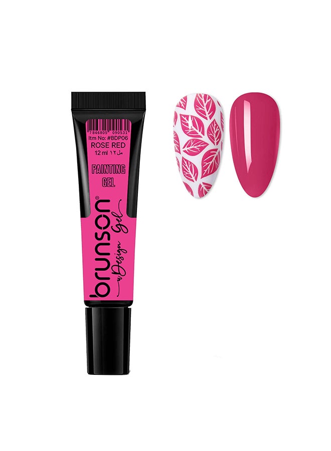 brunson Gel Polish Nail Art Gel Liner - 1 pcs 12ml Classic Color Gel Art Paint for Nails Built Thin French Line Nail Art Brush in Gel Pens Soak off Manicure Salon Nails Art BDP06  - Image 1