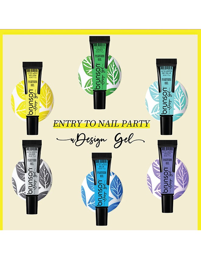 brunson Gel Polish Nail Art Gel Liner - 1 pcs 12ml Classic Color Gel Art Paint for Nails Built Thin French Line Nail Art Brush in Gel Pens Soak off Manicure Salon Nails Art BDP06  - Image 2