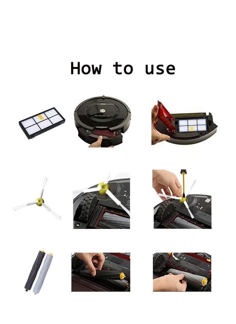 SYOSI - Vacuum Pad Replacement Parts Kit for Robot Roomba 800 and 900 Series, sweeping Robot Accessories Adapted to Robot 800 860 870 880 980 Main Brush Rolling Brush Side Brush Filter - Image 1