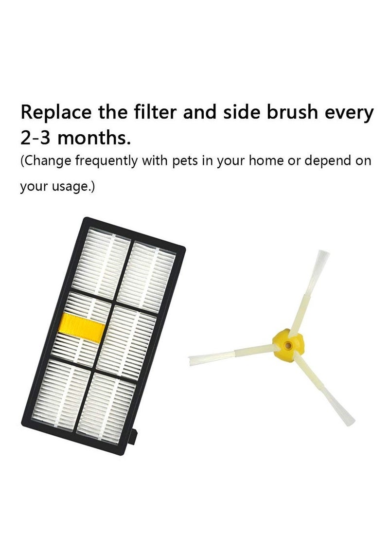 SYOSI - Vacuum Pad Replacement Parts Kit for Robot Roomba 800 and 900 Series, sweeping Robot Accessories Adapted to Robot 800 860 870 880 980 Main Brush Rolling Brush Side Brush Filter - Image 1