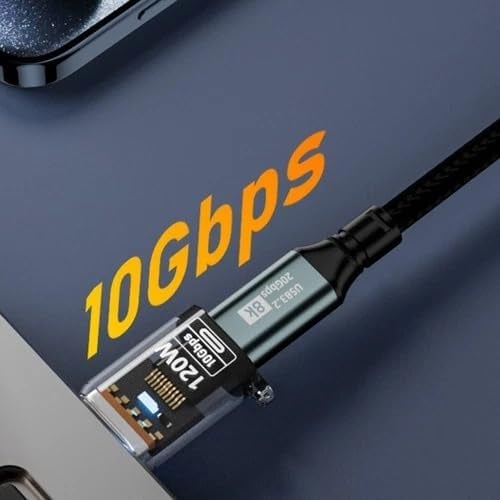 Tobo USB 3.2 Type C Female to USB Male OTG Adapter PD120W Fast Charging OTG Type C Adapter, 10Gbps High-Speed Data Transfer for Phone 16/16 Pro/16 Pro Max/15 Series, iPad Air TD-1441CC (Tansparent) - Image 4