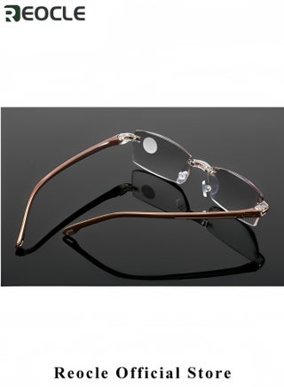 Reading Glasses HD Anti-Blue Diamond Cut Edge Frameless Reading Glasses Computer Reader for Men Women - view 3