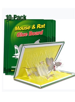 Necomi 10-Pack Mouse Glue Traps, Rat Glue Traps, Enhanced Stickiness Mouse Traps Traps Sticky Pad Board for House Indoor and Outdoor Rat  - Image 1