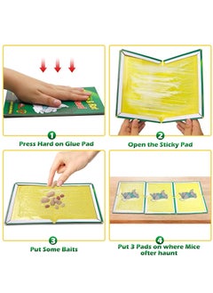 Necomi 10-Pack Mouse Glue Traps, Rat Glue Traps, Enhanced Stickiness Mouse Traps Traps Sticky Pad Board for House Indoor and Outdoor Rat  - Image 2