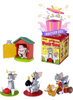 Tom and Jerry - Unlucky Tom series blind box, wind-up toy, collectible figure model, dynamic decorative ornaments, children's gift, desktop decoration figure model, a perfect gift for players who love figure collection (random one)