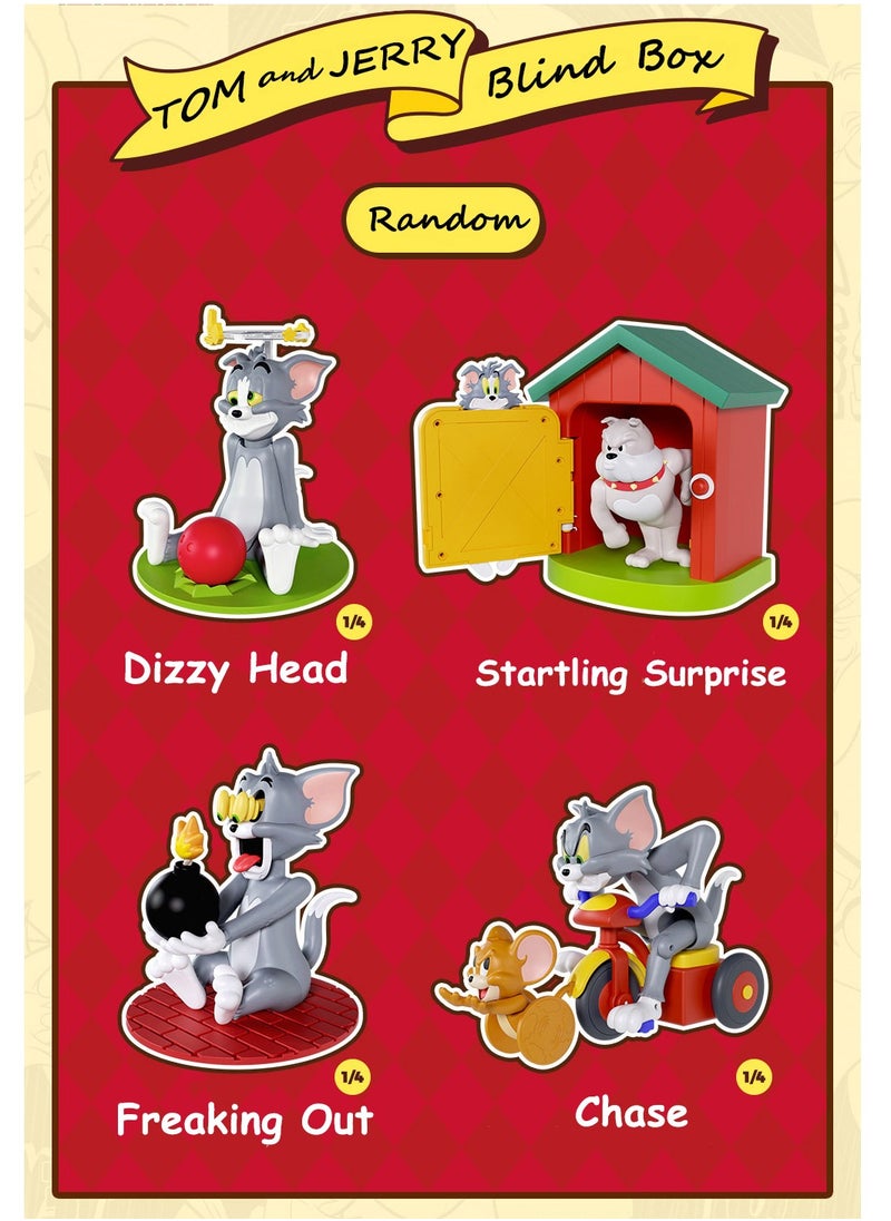 Generic - Tom and Jerry - Unlucky Tom series blind box, wind-up toy, collectible figure model, dynamic decorative ornaments, children's gift, desktop decoration figure model, a perfect gift for players who love figure collection (random one) - Image 1