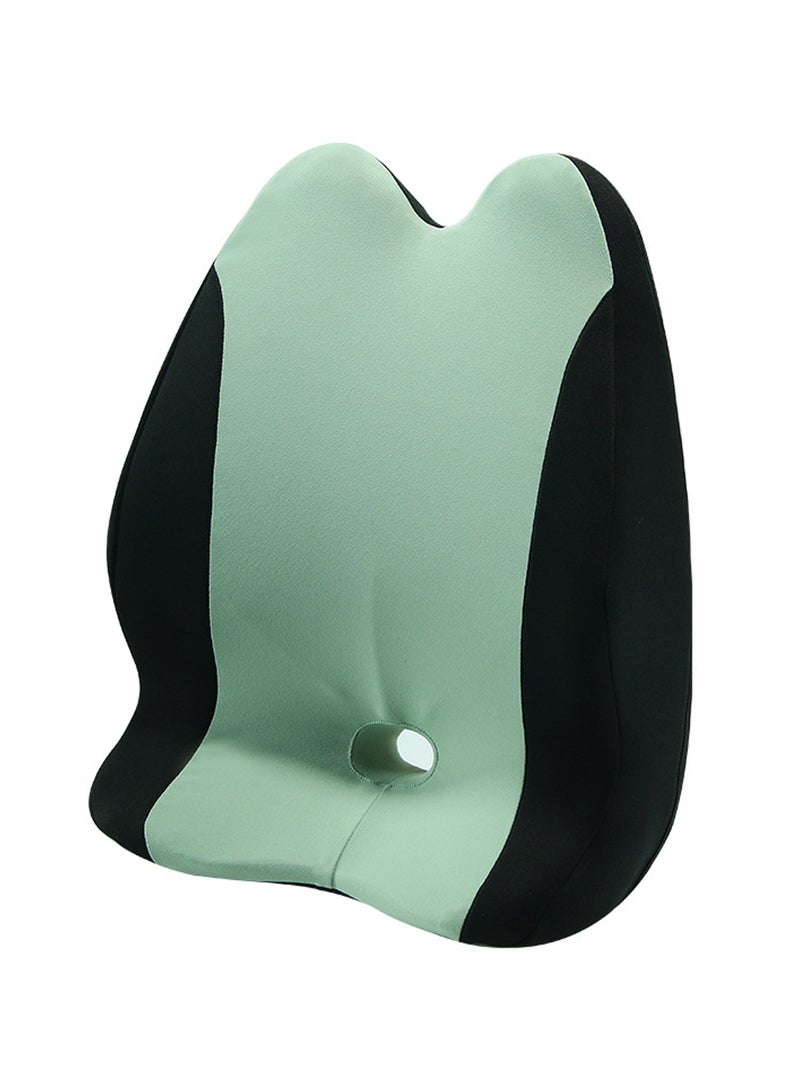 TYCOM Seat Cushion for Office Lumbar Support Pillow Chair Memory Foam Seat Cushion for Sciatica Back Support Pillow Chair Pads Reduce Tailbone Pressure Green. - Image 1