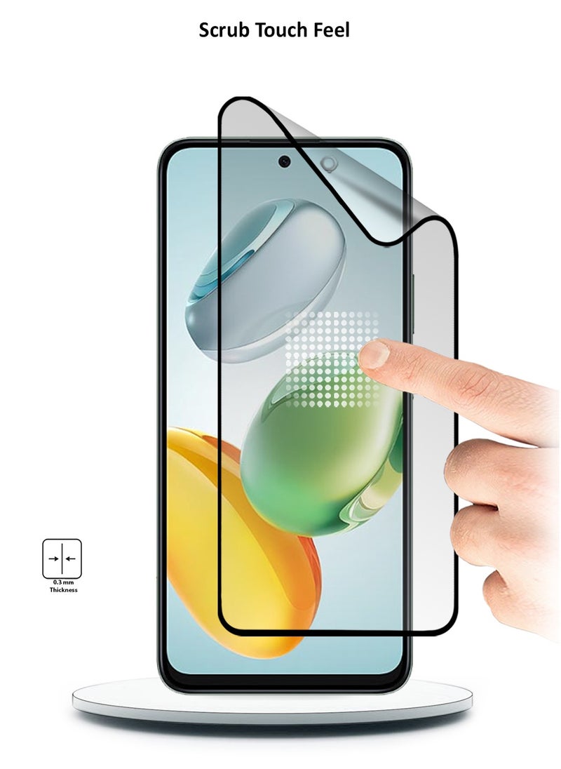 Wtech Honor X7c 4G 2024 Nano Ceramic Full Glue Full Cover Matte Flexible Screen Protector (MSCNMN) - Clear/Black  - Image 3