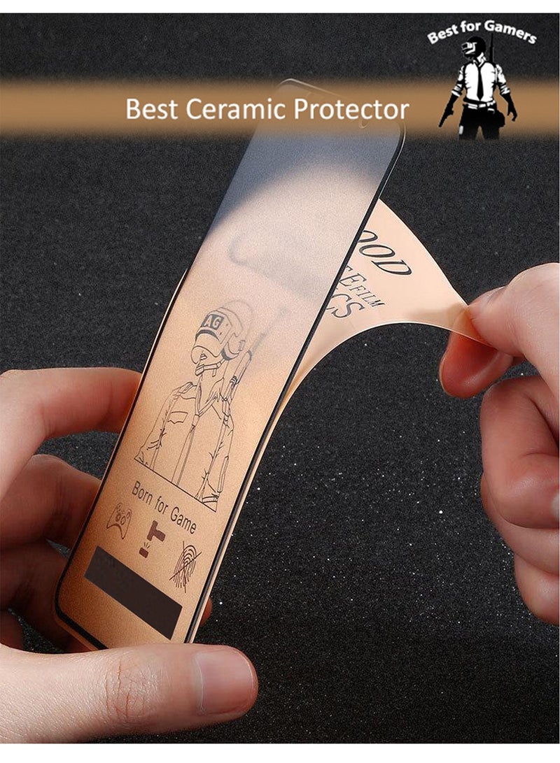 Honor X7c 4G 2024 Nano Ceramic Full Glue Full Cover Matte Flexible Screen Protector (MSCNMN) - Clear/Black
