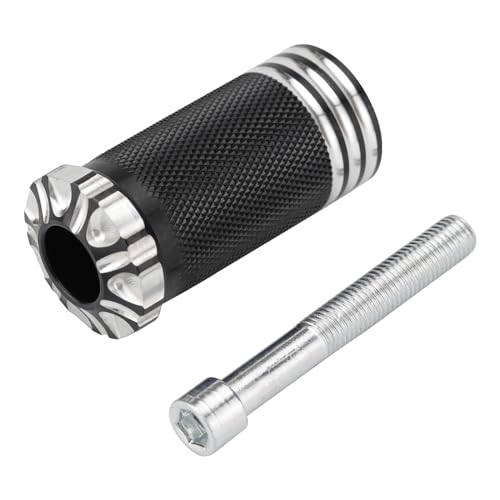 VG MOTO Motorcycle Shifter Peg Gear Shift Lever CNC Billet Foot Pegs Replacement for Harley Davidson Touring Softail Dyna Sportster Street Glide Road (Black-A,1pcs) - Image 1