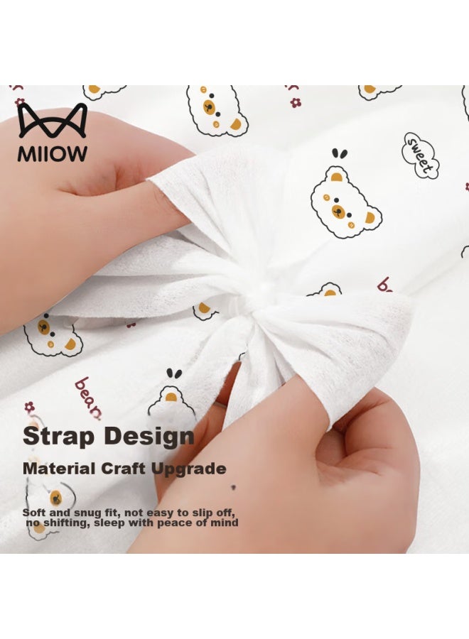 MIIOW Disposable Four-piece Set, Soft Cotton Feel, Thickened, Hygienic, Sterile, No-wash, For Travel, Business Trips, Hotel, Bedding, Duvet Cover, Pillowcases - Image 4