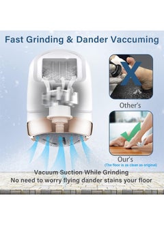 Bukela Electric Callus Remover for Feet (with Dander Vacuum Cleaner), Quartz, Rechargeable Foot Pedicure Tools Foot File, Professional Foot Care Kit Deadskin Remover with 3Heads&2Speed,LCD Display  - Image 4