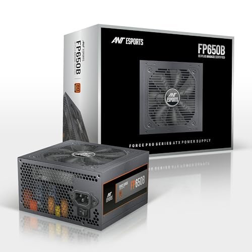 Ant Esports FP650B 80 Plus Bronze Certified Non Modular Gaming Power Supply/PSU with Active PFC, Flat Black Cables and Silent Fan - Image 1