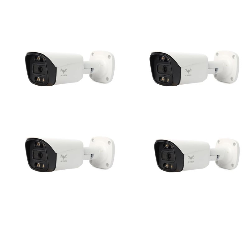 JK Vision 5MP 4 Bullet IP Camera Combo with 4 LED, Night Vision, Built in Audio, 30M Range, 1 Year Warranty - Image 2