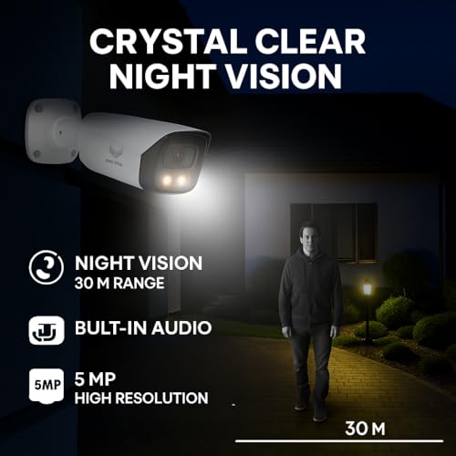 JK Vision 5MP 4 Bullet IP Camera Combo with 4 LED, Night Vision, Built in Audio, 30M Range, 1 Year Warranty - Image 4