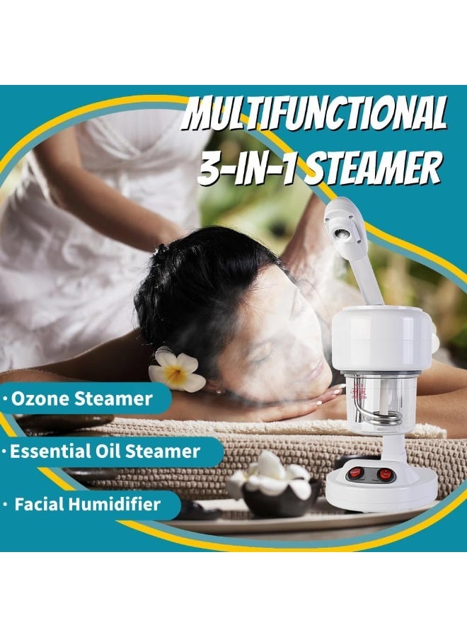 Excefore جهاز بخار الوجه الأوزون المحمول 3 في 1 - مرطب شخصي وجهاز بخار للزيوت الأساسية مع ذراع دوار - مثالي للاستخدام في المنزل أو الصالون - Image 2