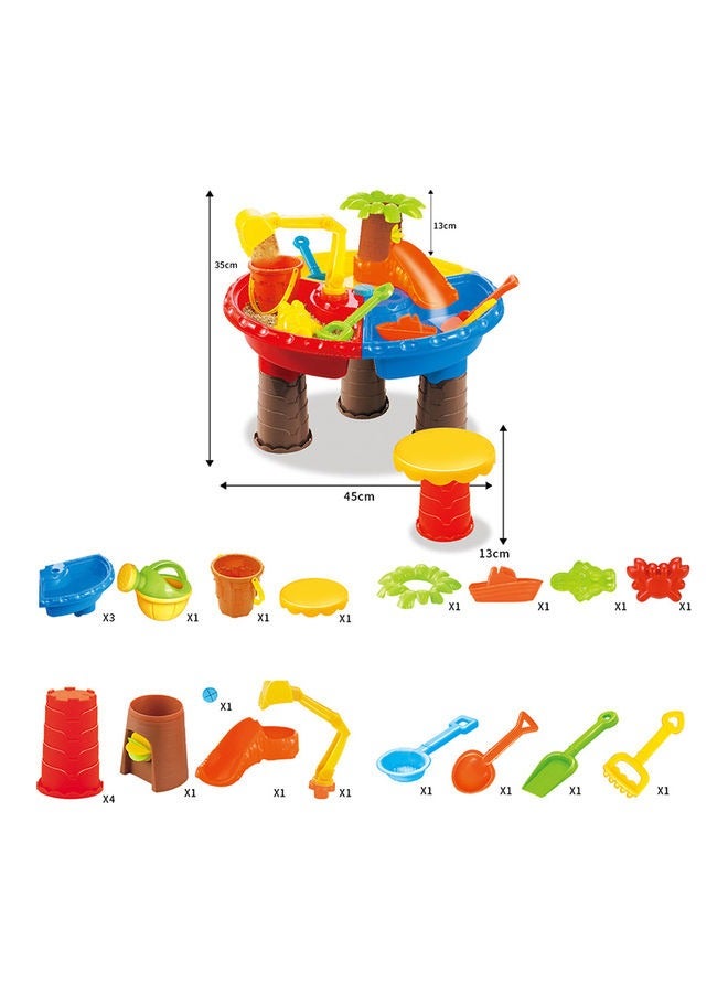 1 Set Children Beach Table Sand Play Toys Set Baby Water Sand Dredging Tools Color Random 36*36*36cm - Image 2