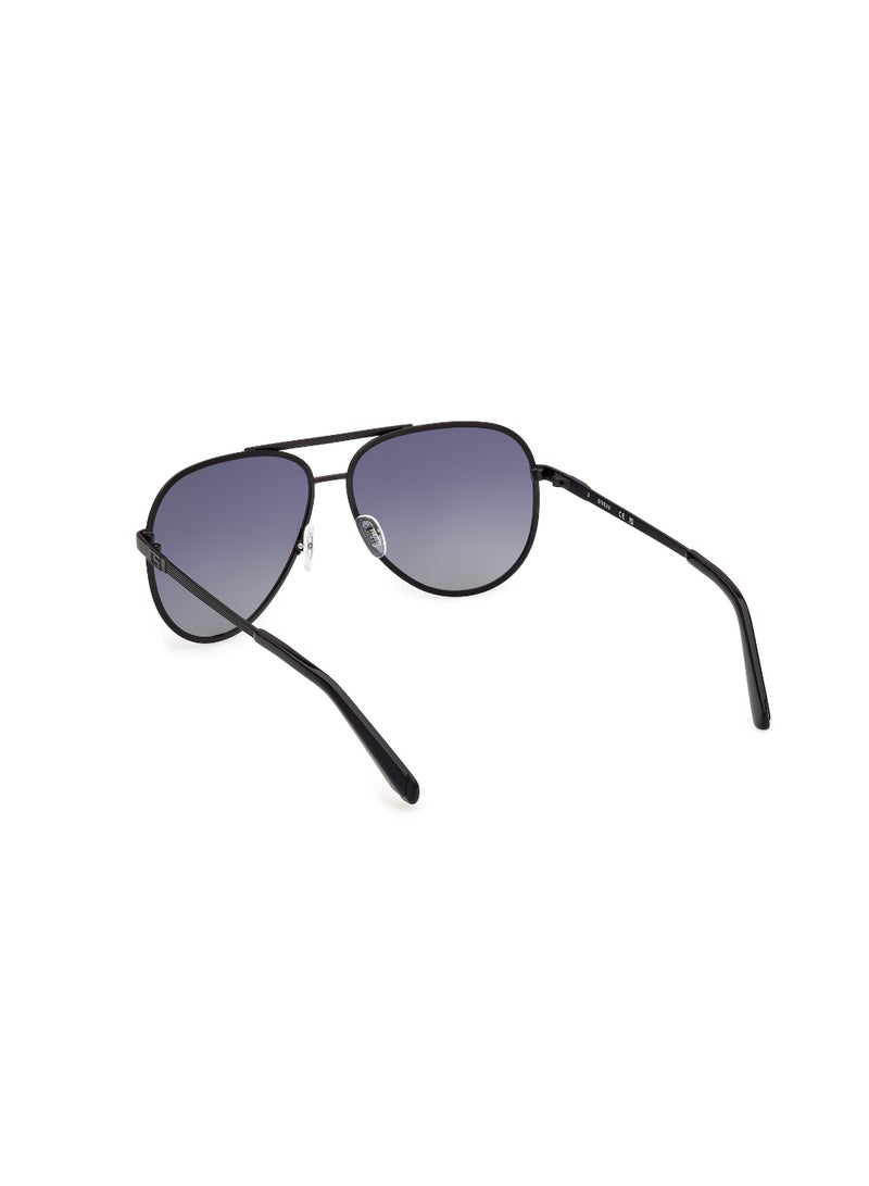 GUESS FULL RIM MALE PILOT BLACK METAL SUNGLASSES - Image 3