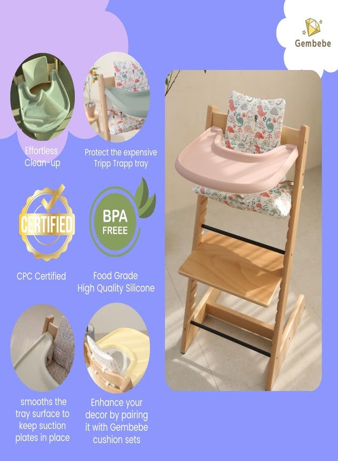 Gembebe Full Coverage Stokke Tripp Trapp High Chair Placemat | Silicone High Chair Placemat | Lightweight | Dishwasher Safe| Easy to Clean (Sage Green) - Image 2