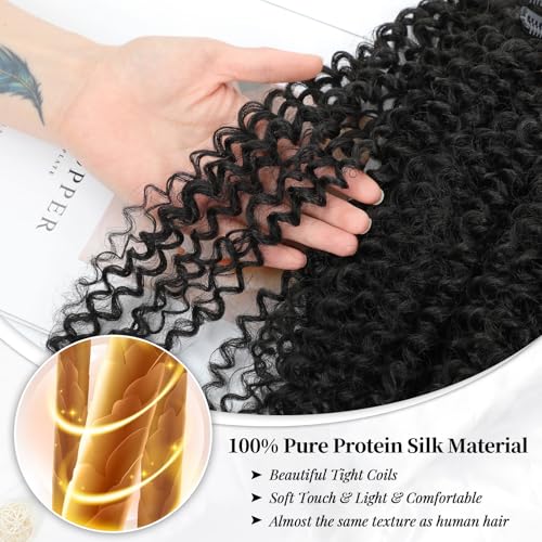 URbeauty Curly Clip in Hair Extensions Urbeauty Pink Mango 6 PCS 100 Pure Protein Silk Curly Hair Extensions Clip Ins for Black Women Kinky Hair Soft Natural Durable Light Long Lifespan - Image 3