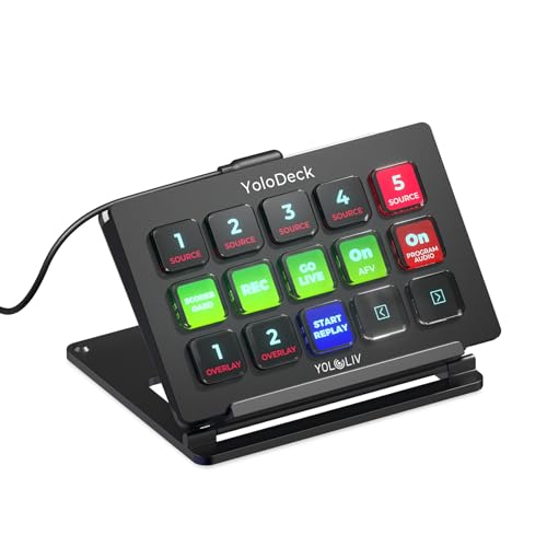 YoloLiv YoloDeck, Studio Controller Keyboard, 15 Customizable LCD Keys, Trigger Actions on YoloBox Extreme/YoloBox Ultra/YoloBox Pro - Image 1