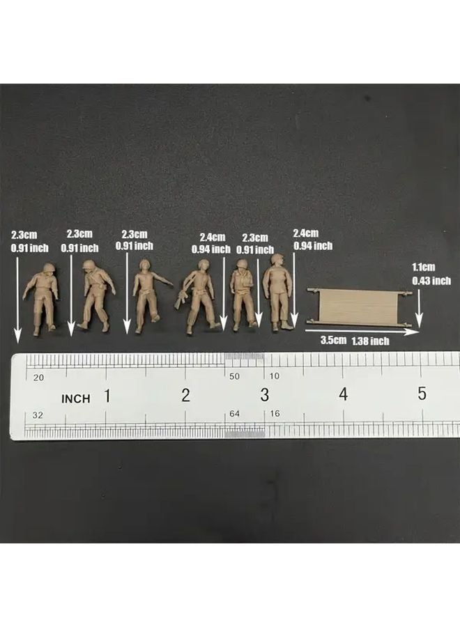 1 72 Scale US Army Restraint Station Model With 6 Unpainted Resin Soldier Figures - Image 3